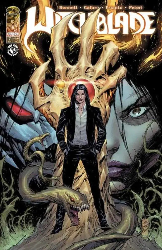 Witchblade comic book cover featuring the generation’s bearer by Marc Silvestri and Arif Prianto
