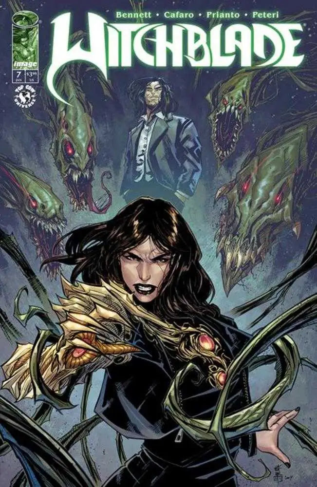 Witchblade comic book cover featuring Detective Sara Pezzini and Generation’s Bearer artwork