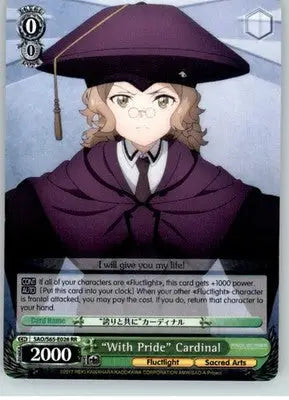 With Pride’ Cardinal - #SAO/S65-E026 RR - Weiss Schwarz - NM - TCG Card Single
