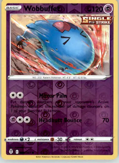 Wobbuffet - SWSH07: Evolving Skies - 066/203 - Reverse Holo LP - Pokémon Card Single