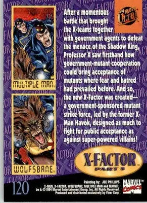 Wolfsbane / Multiple Man - 1994 Ultra X-Men - #120 - Non_sport - Non-Sports Card Single