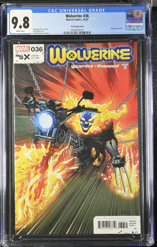 Wolverine 36 Graded CGC 9.8 Leinil Yu Variant 1st Hellverine - Comic Book