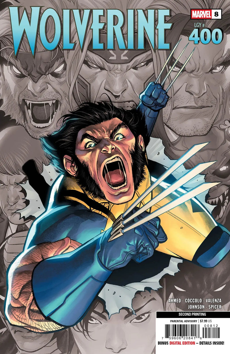 Wolverine comic book cover featuring Martin Coccolo 2nd Print Variant art