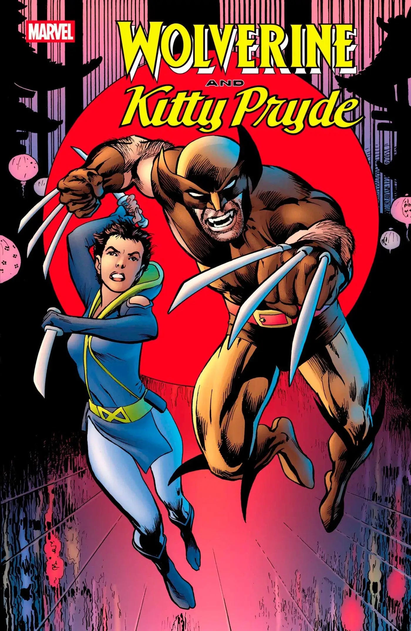 Comic book cover featuring Wolverine and Kitty Pryde with Mariko Yashida artwork