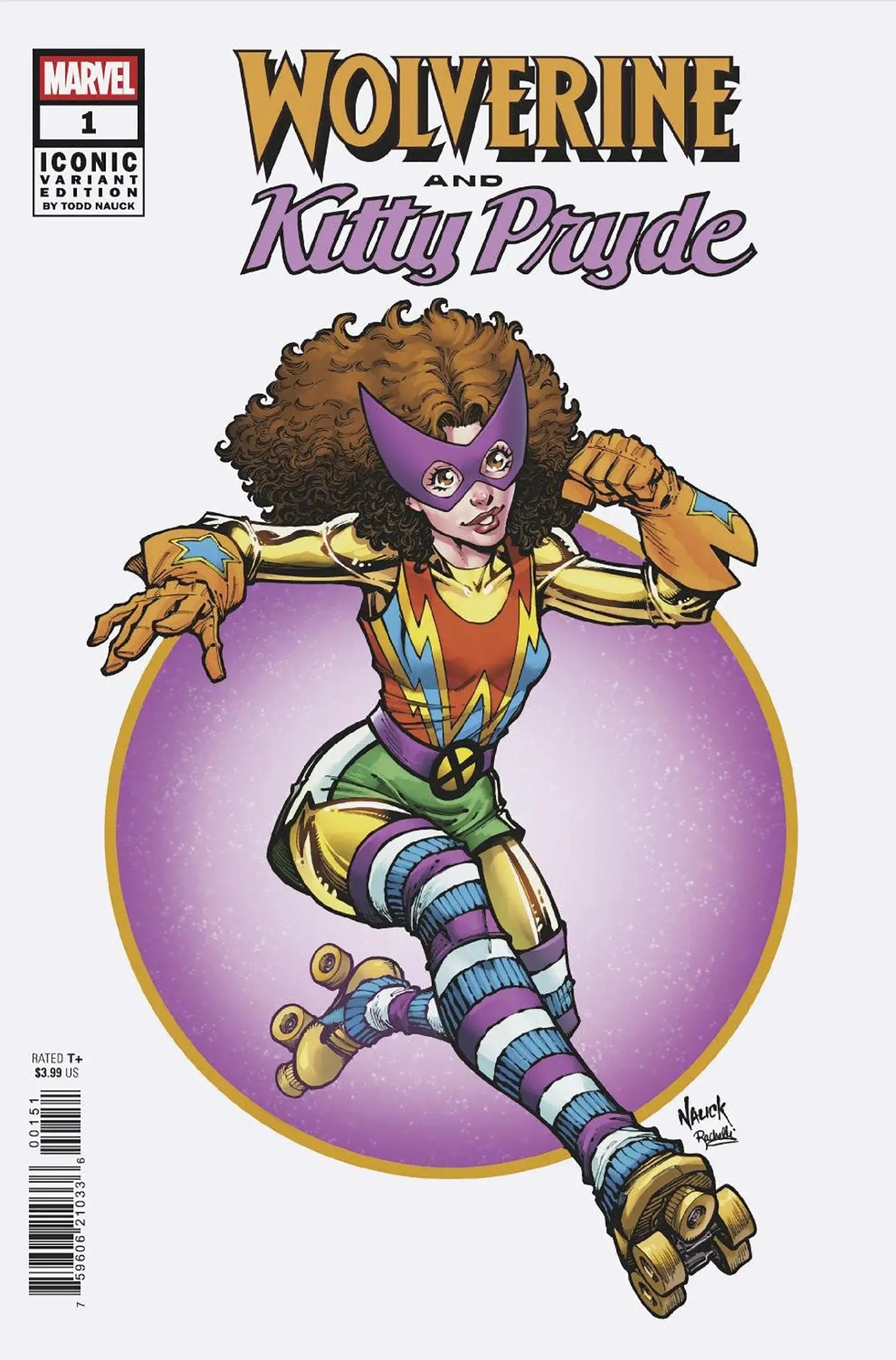 Wolverine and Kitty Pryde comic book featuring Todd Nauck Iconic Variant cover art