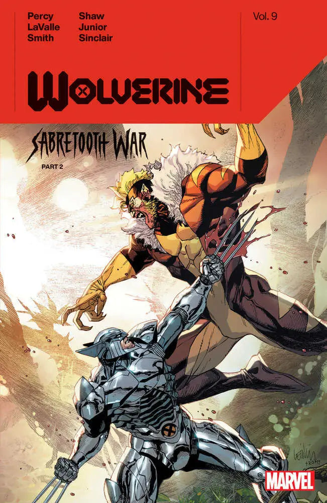 Wolverine comic book cover featuring Sabretooth War from Benjamin Percy Volume 9