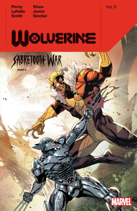 Wolverine comic book cover featuring Sabretooth War from Benjamin Percy Volume 9