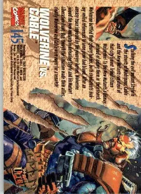 Wolverine vs. Cable - 1994 Ultra X-Men - #145 - Non_sport - Non-Sports Card Single