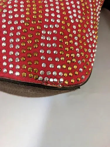 Women’s Breckelle’s Red Stilettos silver and gold rhinestone textured size 7 1/2 - Apparel