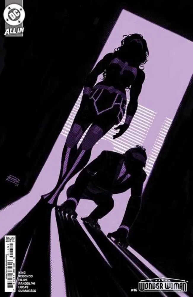 Stylized silhouette in dramatic poses on Wonder Woman #16 Cover C Bruno Redondo Card Stock