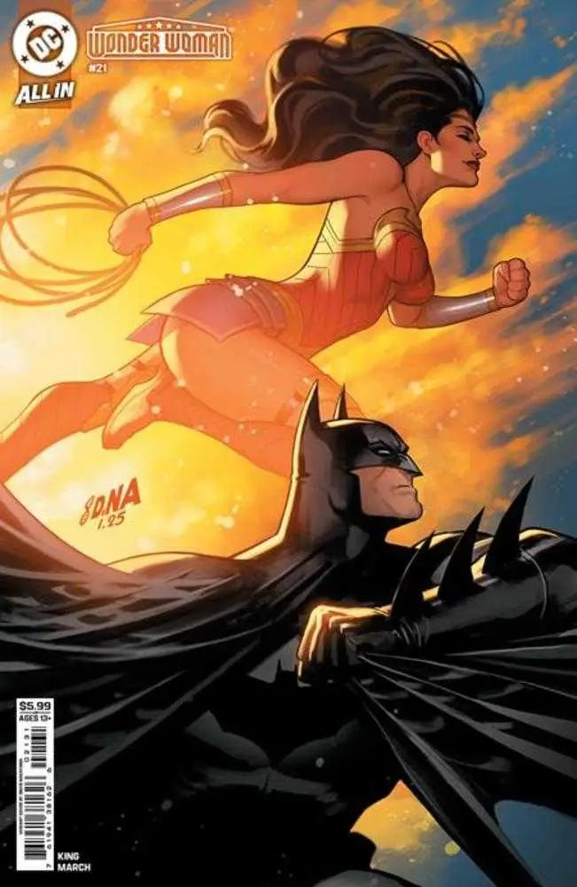 Wonder Woman and Batman comic book cover B David Nakayama Card Stock Variant