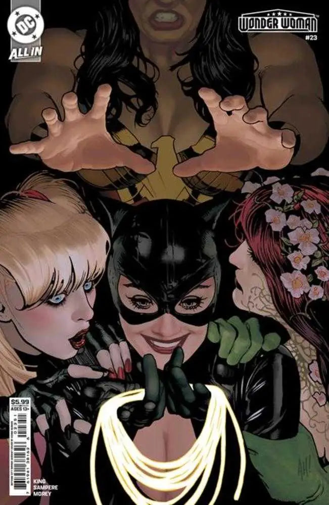 Comic book cover featuring Wonder Woman, Catwoman, Harley Quinn, Poison Ivy from Hughes Gotham City series