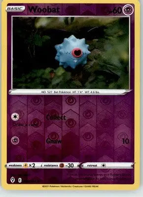 Woobat - Evolving Skies - 068/203 - Reverse Holo LP Pokemon - Pokémon Card Single
