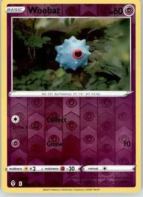Woobat - Evolving Skies - 068/203 - Reverse Holo LP Pokemon - Pokémon Card Single