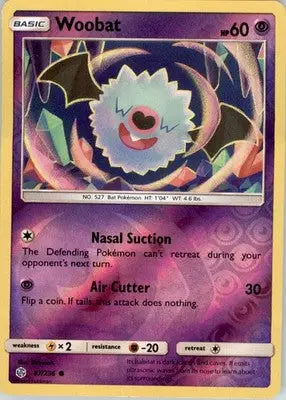 Woobat - SM - Cosmic Eclipse - Reverse Holo LP - #87/236 - Pokémon Card Single