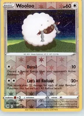 Wooloo (221) - SWSH08: Fusion Strike - 221/264 - Reverse Holo LP - Pokémon Card Single