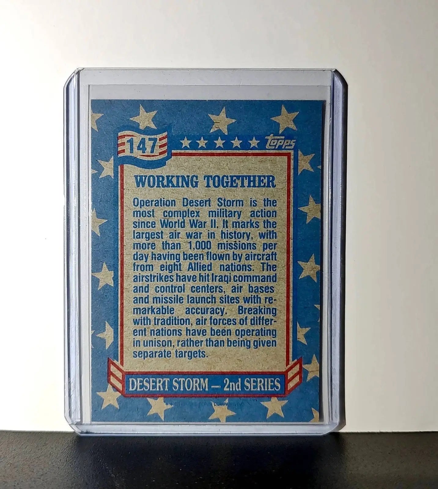 Working Together 1991 Topps Desert Storm #147 Card