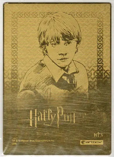 World of Harry Potter In 3D 2nd Edition Gold Foil Box Topper Card BT3 - Entertainment Memorabilia