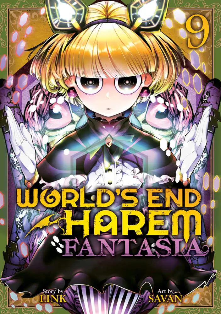 Manga volume cover featuring a young blonde girl from Worlds End Harem Fantasia