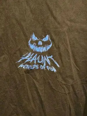 Worlds of Fun Haunt T-Shirt Mens XXL Rotten to the Core Pumpkin Skull Graphic - Apparel