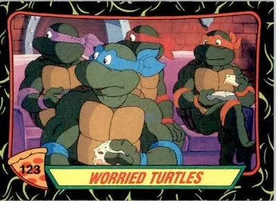 Worried Turtles - 1989 Topps Teenage Mutant Ninja Turtles - #123 - Non_sport - Non-Sports Card Single