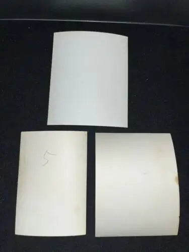 Three blank curved-top photos for WW2 Picture trading cards and military collectibles