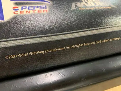 Wrestling entertainment copyright notice on WWE 2003 Vengeance Ringside VIP Chair