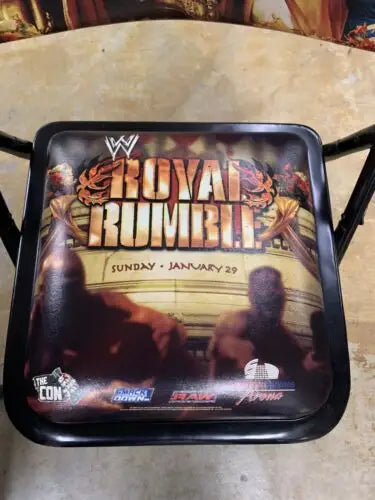 WWE 2006 Royal Rumble Event VIP Folding Chair featuring Rey Mysterio and Vince McMahon