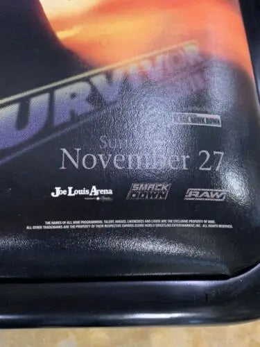 Wrestling event poster for WWE Survivor Series with Event Ringside VIP Collectors Chair