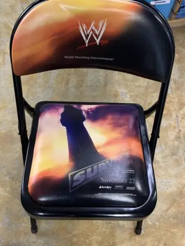 WWE Survivor Series Event Ringside VIP Collectors Chair featuring The Undertaker design