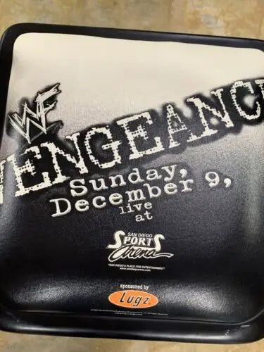 WWE Vengeance tray displayed with WWF World Wrestling Federation ringside chair 2001