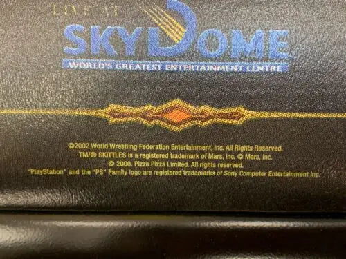 Black case with copyright info for WWF WrestleMania VIP Chair featuring Hulk Hogan