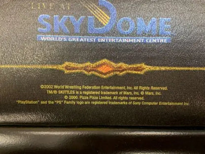 Black case with copyright info for WWF WrestleMania VIP Chair featuring Hulk Hogan