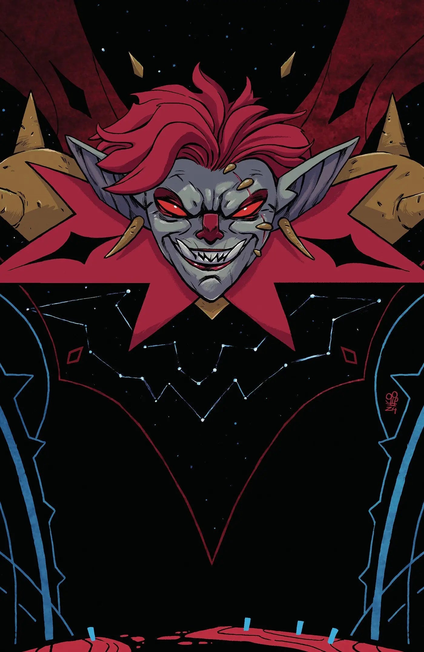 Sinister clown-like creature from Wynd the Power Of The Blood #4 G Unlockable Variant by James Tynion and Art Dialynas