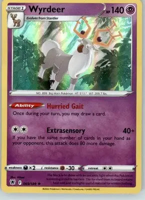Wyrdeer - SWSH10: Astral Radiance - 069/189 - Holo LP - Pokémon Card Single