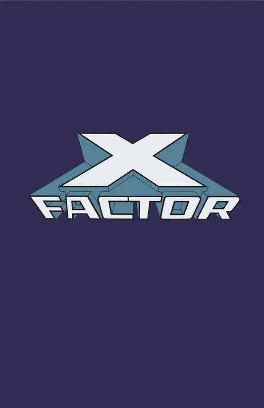 X-Factor logo variant in white and teal colors designed for trading cards