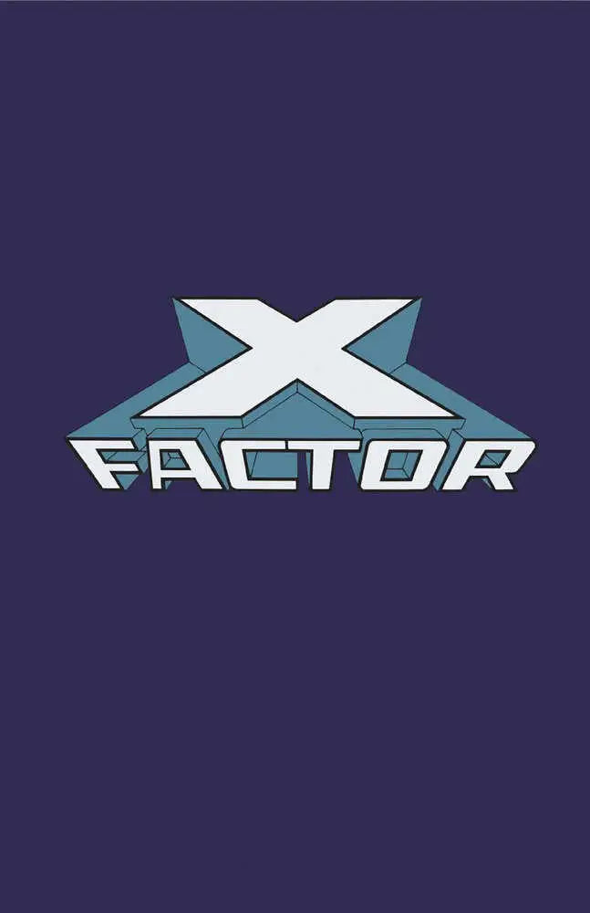 X-Factor logo variant in white and teal colors designed for trading cards
