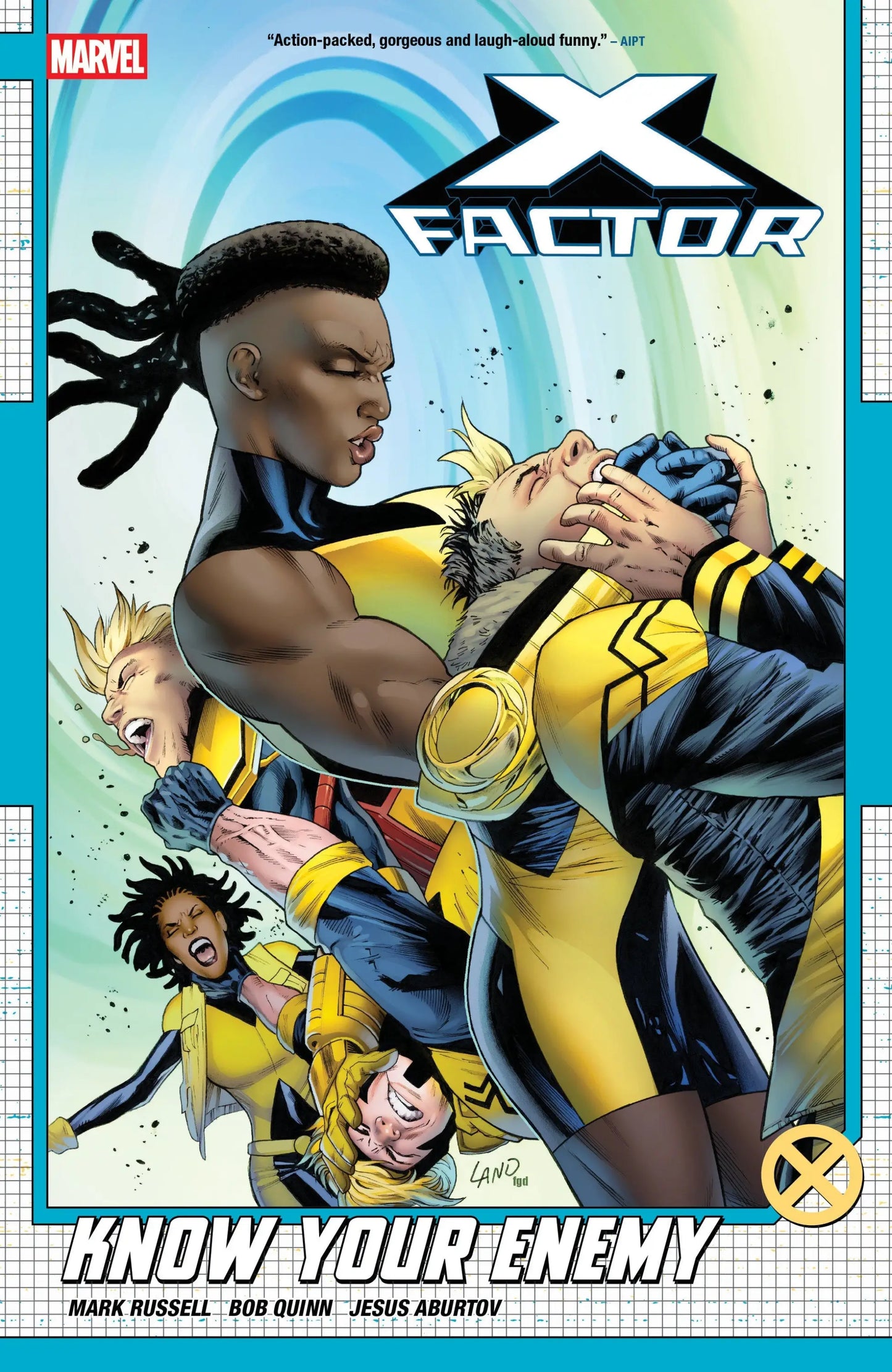 Comic book cover featuring action-packed characters from X-Factor By Mark Russell Volume 2