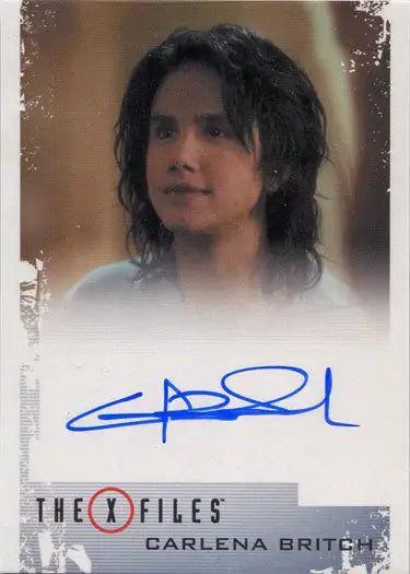 X-Files Season 10 & 11 Autograph Card Carlena Britch as Juliet Bocanegra - Entertainment Memorabilia