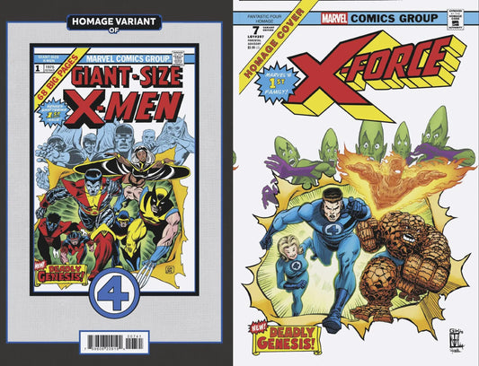 X-Force #7 Trevor Von Eeden Fantastic Four Homage Variant - Comic Book
