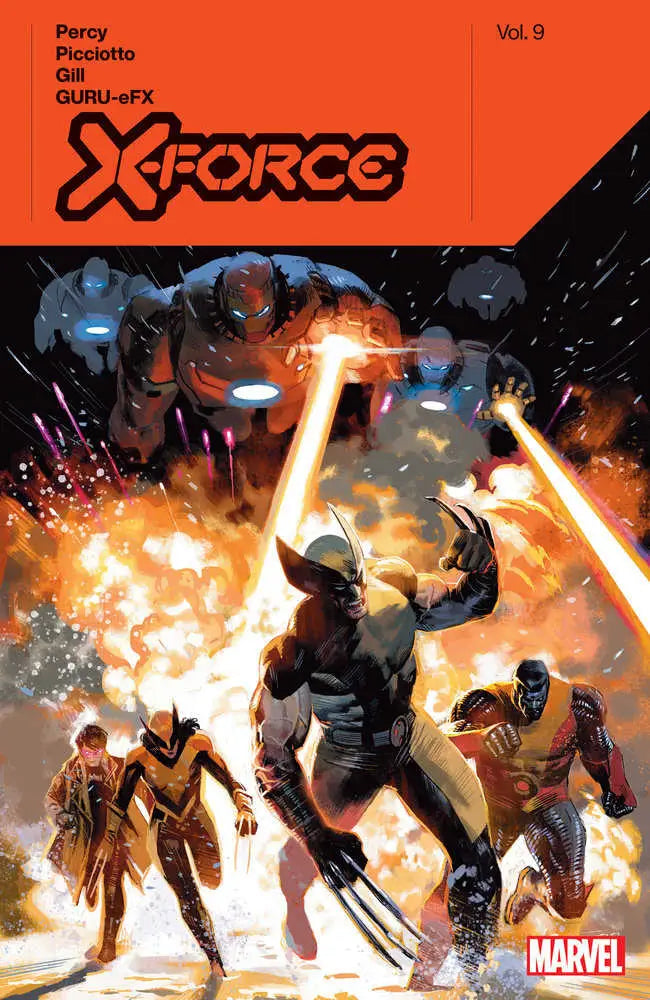 X-Force comic book cover from Benjamin Percy Volume 9 featuring dynamic superhero art