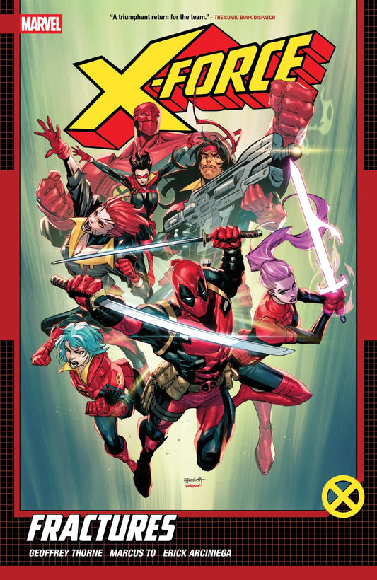 X-Force comic book cover from Geoffrey Thorne Volume featuring Forge leads mutants