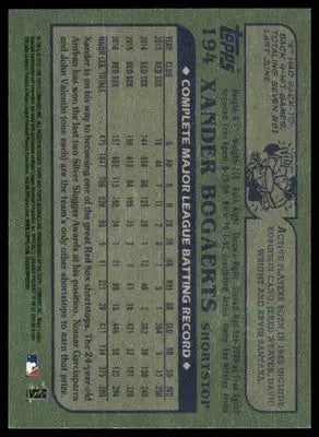 Xander Bogaerts 2017 Topps Archives #194 Boston Red Sox - Baseball Card Single