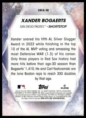 Xander Bogaerts 2023 Topps Stars of MLB #SMLB-38 San Diego Padres - Baseball Card Single