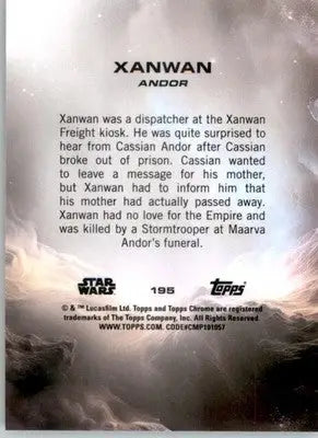 Xanwan - 2025 Topps Chrome Sapphire Edition Star Wars - #195 - Non_sport - Star Wars Card Single