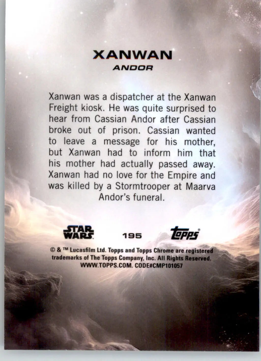 Xanwan - 2025 Topps Chrome Sapphire Edition Star Wars - #195 - Non_sport