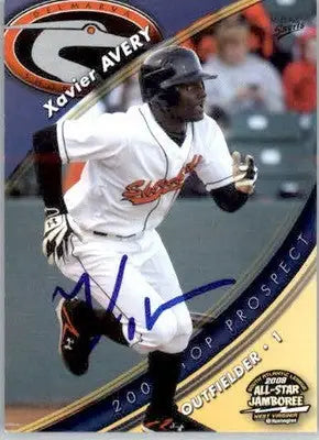 Xavier Avery - 2009 MultiAd South Atlantic League Top Prospects - #3 - AUTO - Baseball Card Single