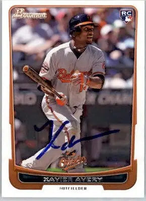 Xavier Avery - 2012 Bowman Draft Picks & Prospects - #34 - RC AUTO Baseball - Baseball Card Single