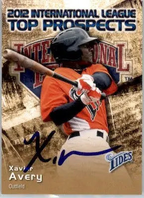Xavier Avery - 2012 Choice International League Top Prospects - #2 - AUTO - Baseball Card Single