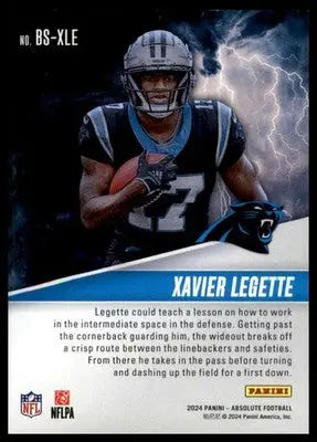 Xavier Legette 2024 Panini Absolute By Storm #BS-XLE Carolina Panthers - Football Card Single